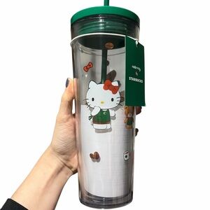 NWT Starbucks × Hello Kitty Limited Edition 2025 Clear Cold Cup Tumbler 24oz